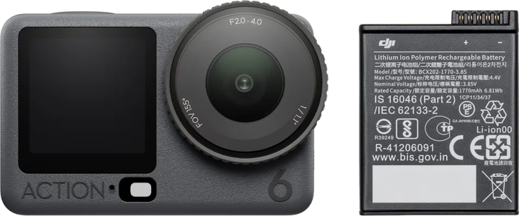 DJI Osmo Action 6 + DJI Osmo Action Extreme Battery