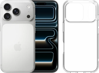 Apple iPhone 17 Pro 512GB Zilver + BlueBuilt Protective Back Cover Transparant