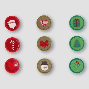 Kerstzegels - 9 stuks