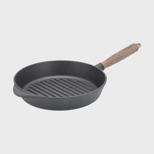 Nordwik Nordwik grillpan gietijzer met houten handvat 28 cm