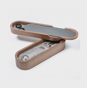 L'Atelier du Vin L'Atelier Sparkling champagneset Walnotenhout