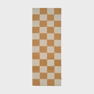 Classic Collection Square loper Wit-geel, 80x240 cm