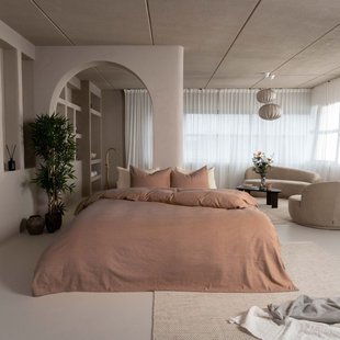 Sale - Kayori Atsui - Dekbedovertrek - Flanel - 240/200-220 - Taupe