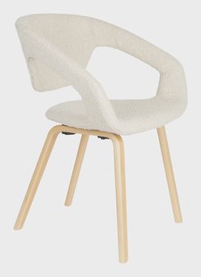Zuiver Eetkamerstoel 'Flexback' Bouclé, kleur Beige