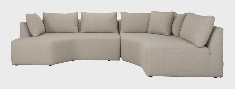 Zuiver Hoekbank 'Prosper' Rechts, kleur Cappuccino