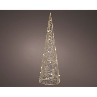 Decorismicro Led Kegelmetaal Lichtsnoer - 30 Led's - Warm Wit - 60cm - Binnen