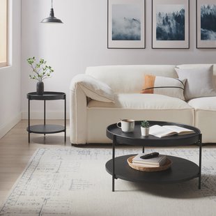 Artistiq Salontafel 'Sylver' set van 2, kleur zwart