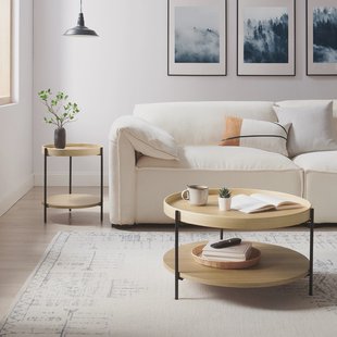 Artistiq Salontafel 'Sylver' set van 2, kleur naturel