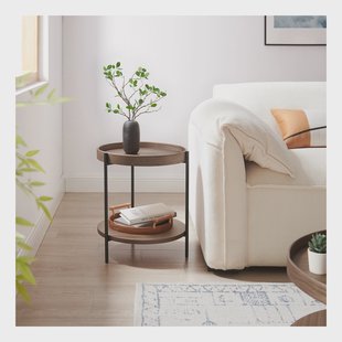 Artistiq Bijzettafel 'Sylver' 44cm, kleur Walnoot