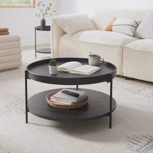 Artistiq Ronde Salontafel 'Sylver' 69cm, kleur zwart