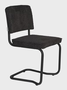 Zuiver Eetkamerstoel 'Ridge' Kink, Bouclé, kleur Zwart