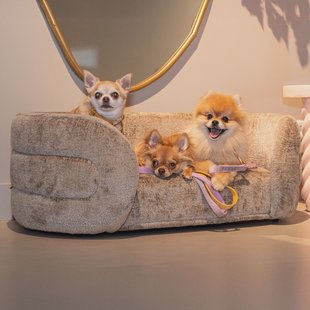 Richmond Huisdierenbed 'Bingo' Chenille, kleur Taupe