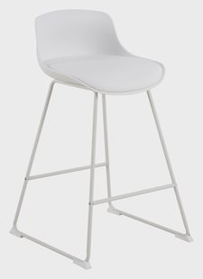 Bendt Barkruk 'Pelle' Kunststof, kleur Wit (zithoogte 66cm)