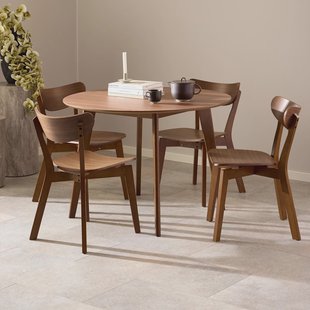 Bendt Ronde Eettafel 'Torkil' 105cm, kleur Walnoot