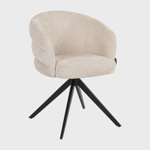 Richmond Draaibare Eetkamerstoel 'Serenity' Chenille, kleur Beige