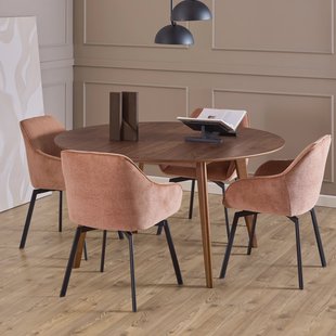 Bendt Ronde Eettafel 'Torkil' 140cm, kleur Walnoot