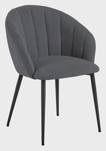 Bendt Eetkamerstoel 'Karoline' Geweven stof, kleur Antraciet