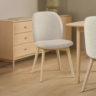 Bendt Eetkamerstoel 'Tijn' Bouclé, kleur Crème