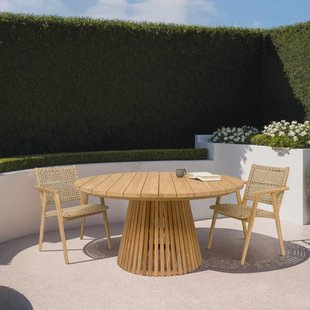 Livingfurn Ronde Tuintafel 'Cindo' Teakhout, 120cm