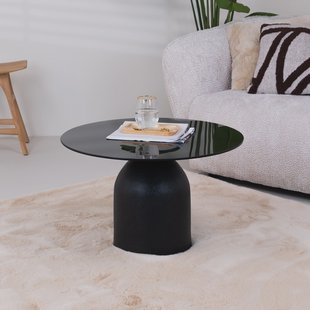 Sohome Ronde Salontafel 'Indira' Glas en staal, 70cm