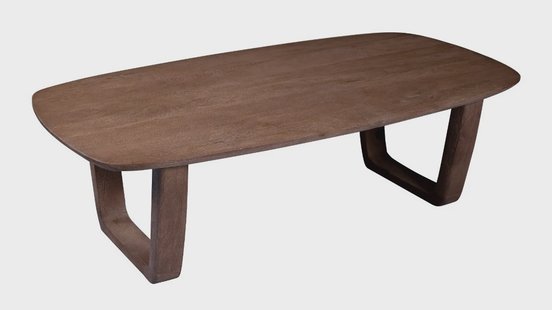 Livingfurn Deens Ovale Salontafel 'Cortez' Mangohout, 130 x 70cm