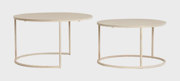 Light & Living Salontafel 'Sadar' Set van 2 stuks, kleur Zand/Bruin