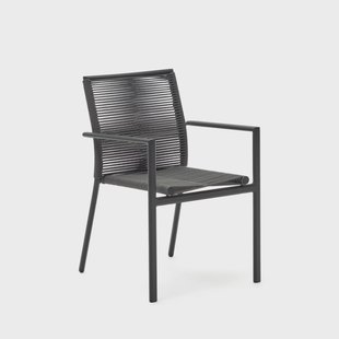 Kave Home Tuinstoel 'Culip' Geweven touw, kleur Donkergrijs