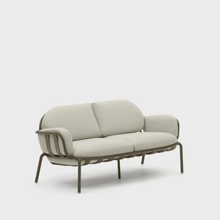 Kave Home 2-zits Tuinbank 'Joncols' kleur Beige/Groen