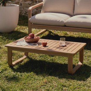 Kave Home Outdoor Salontafel 'Sacaleta' Eucalyptushout, 100 x 60cm