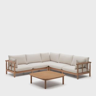 Kave Home 5-zits Hoek Loungeset 'Sacova' Eucalyptushout