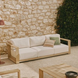 Kave Home 3-zits Loungebank 'Ambra' Acaciahout