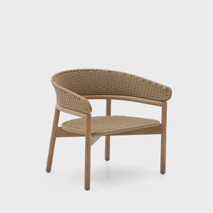 Kave Home Outdoor Fauteuil 'Arinella' Acaciahout en geweven touw