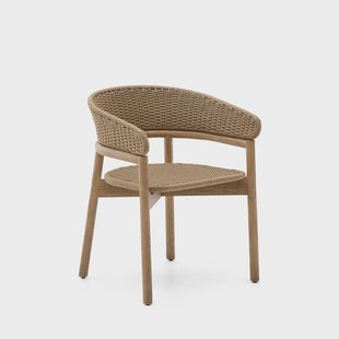 Kave Home Tuinstoel 'Arinella' Acaciahout en geweven touw