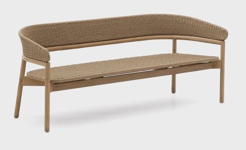 Kave Home 3-zits Tuinbank 'Arinella' Acaciahout en geweven touw