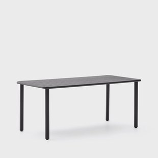 Kave Home Tuintafel 'Brai' Staal, 180 x 90cm, kleur Donkergrijs