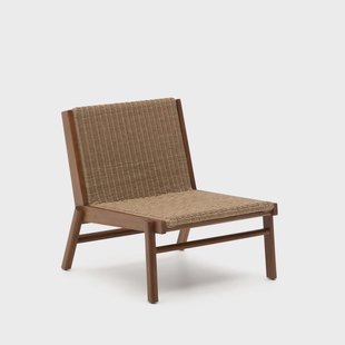 Kave Home Outdoor Fauteuil 'Itani' Acaciahout en rattan