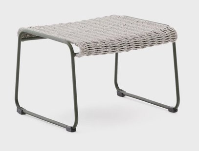 Kave Home Outdoor Hocker 'Maurina' Touw en staal, kleur Grijs