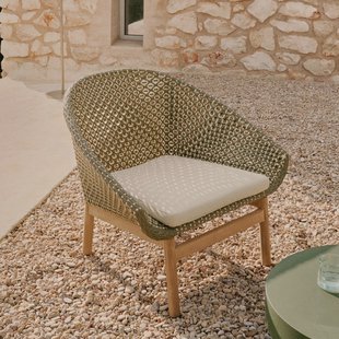 Kave Home Outdoor Fauteuil 'Olbia' Rattan en Teakhout