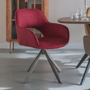 ZILT Eetkamerstoel 'Abra' kleur Rood