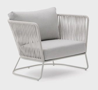 Kave Home Outdoor Fauteuil 'Saconca' Gevlochten touw, kleur Grijs