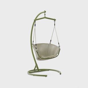 Kave Home Hangstoel 'Saliga' Rattan, kleur Groen