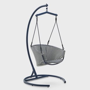 Kave Home Hangstoel 'Saliga' Rattan, kleur Donkerblauw