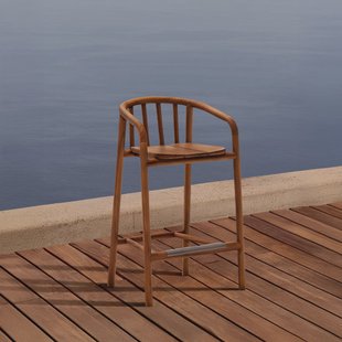 Kave Home Barkruk 'Turqueta' Teakhout (zithoogte 65cm)