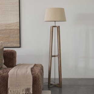 Rivièra Maison Vloerlamp 'Royalton' Mangohout, 134cm (excl. kap)
