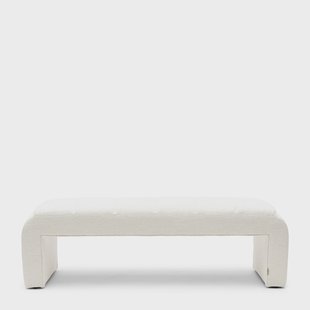 Rivièra Maison Eetkamerbank 'Brera' Bouclé, 160cm, kleur Simply White