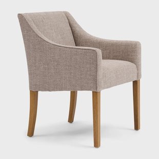 Rivièra Maison Eetkamerstoel 'Savile Row' Chenille Jacquard, kleur Bright Taupe