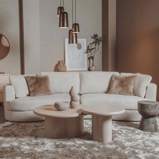 Tower Living Organische 3-zits Bank 'Sunderland' kleur Ivory