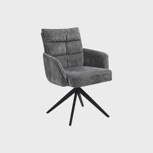 Tower Living Draaibare Eetkamerstoel 'Rosora' Chenille, kleur Grijs