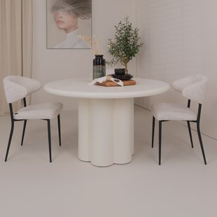 Tower Living Ronde Eettafel 'Melzo' 130cm, kleur Wit