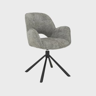 Tower Living Draaibare Eetkamerstoel 'Isola' kleur Zilver